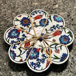 Handmade Trivet made un Turkey pack of 2, never opened or used